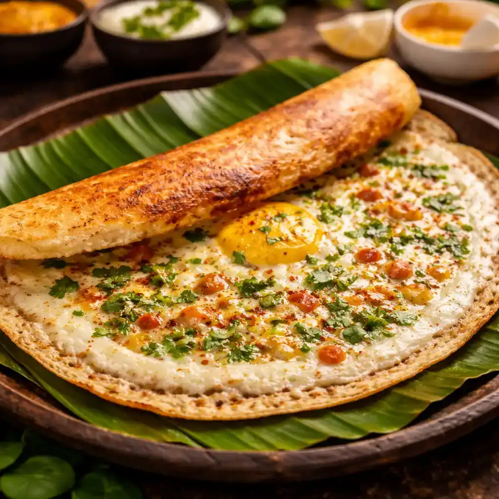 Egg Dosa at Hashtag India